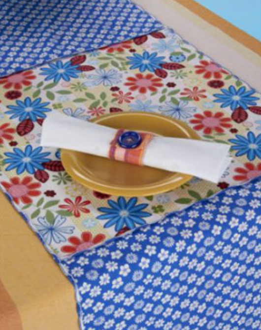 Summer Blossoms Serger Runner