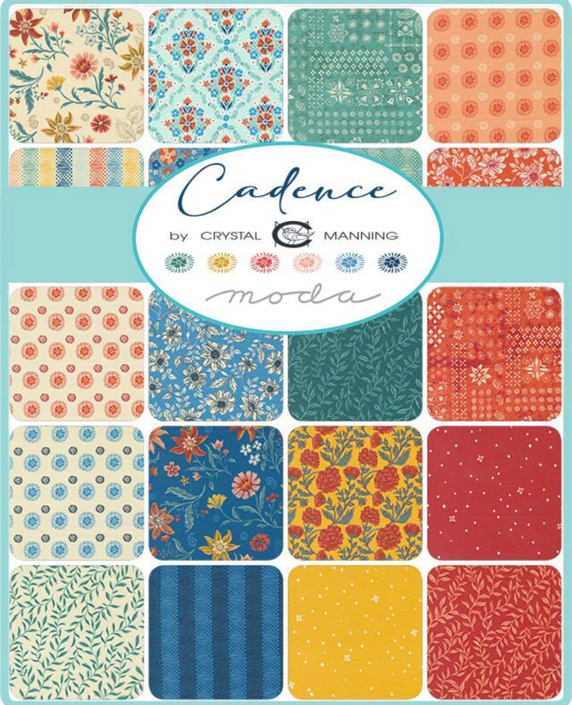 Cadence fabric collection by Crystal Mannin for Moda Fabrics + Supplies