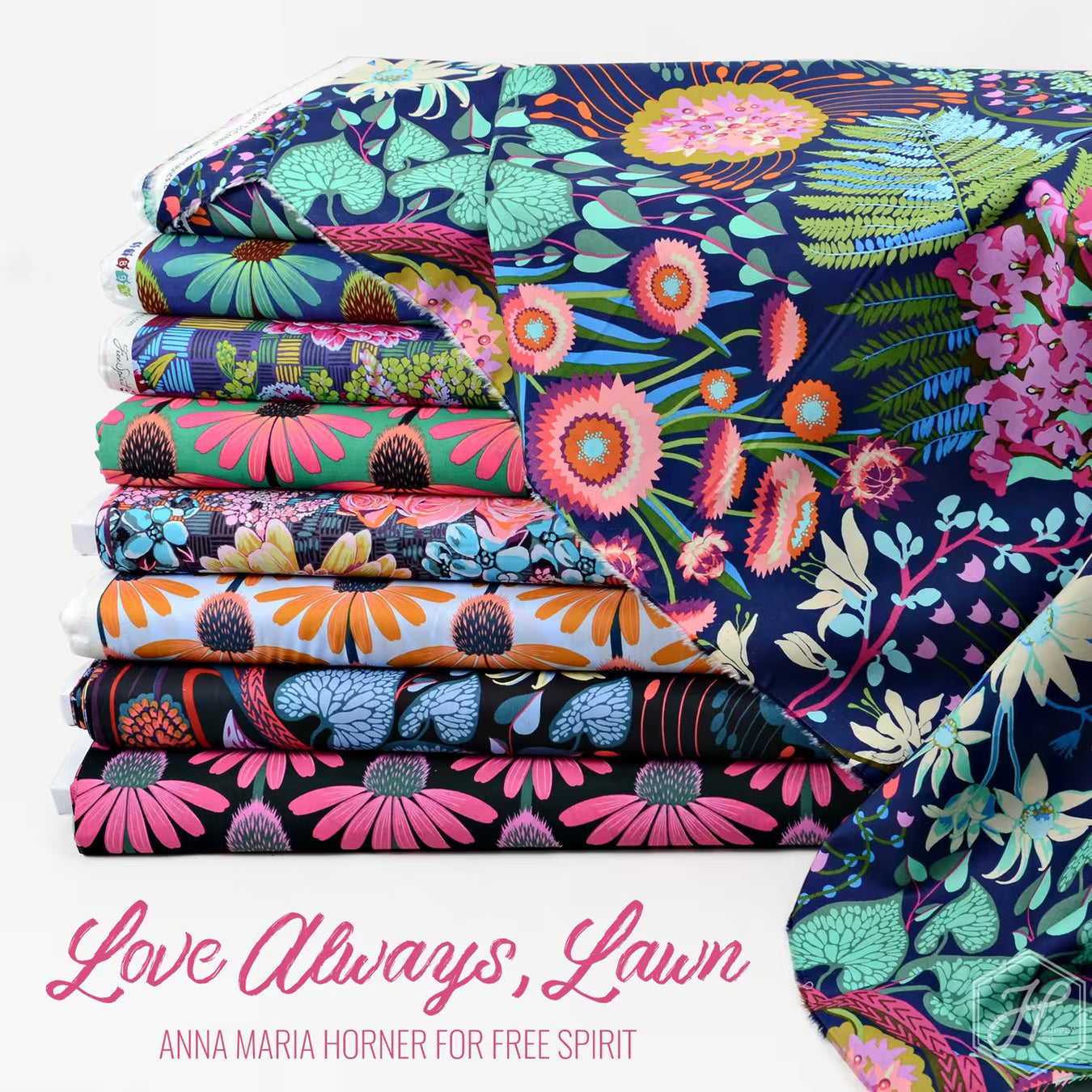 Love Alway, Lawn fabric collection by Anna Marie for FreeSpirit Fabrics