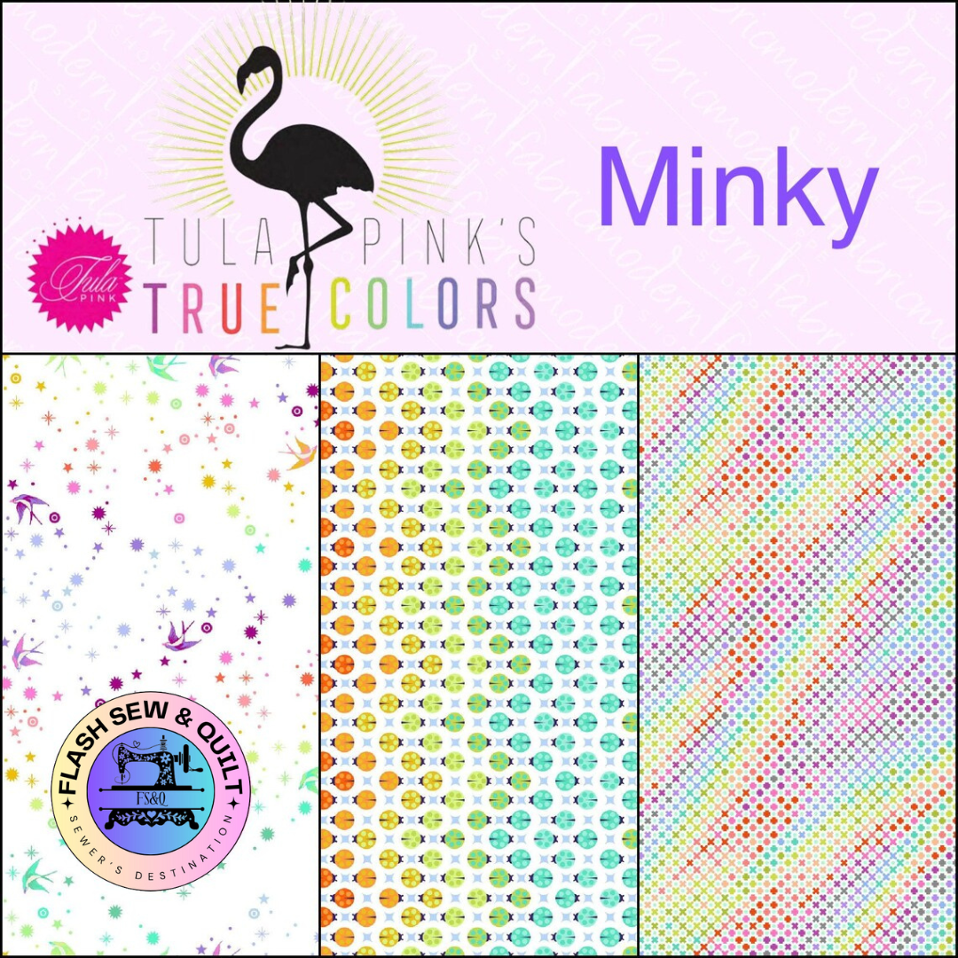 Tula Pink True Colors Minky fabric collection