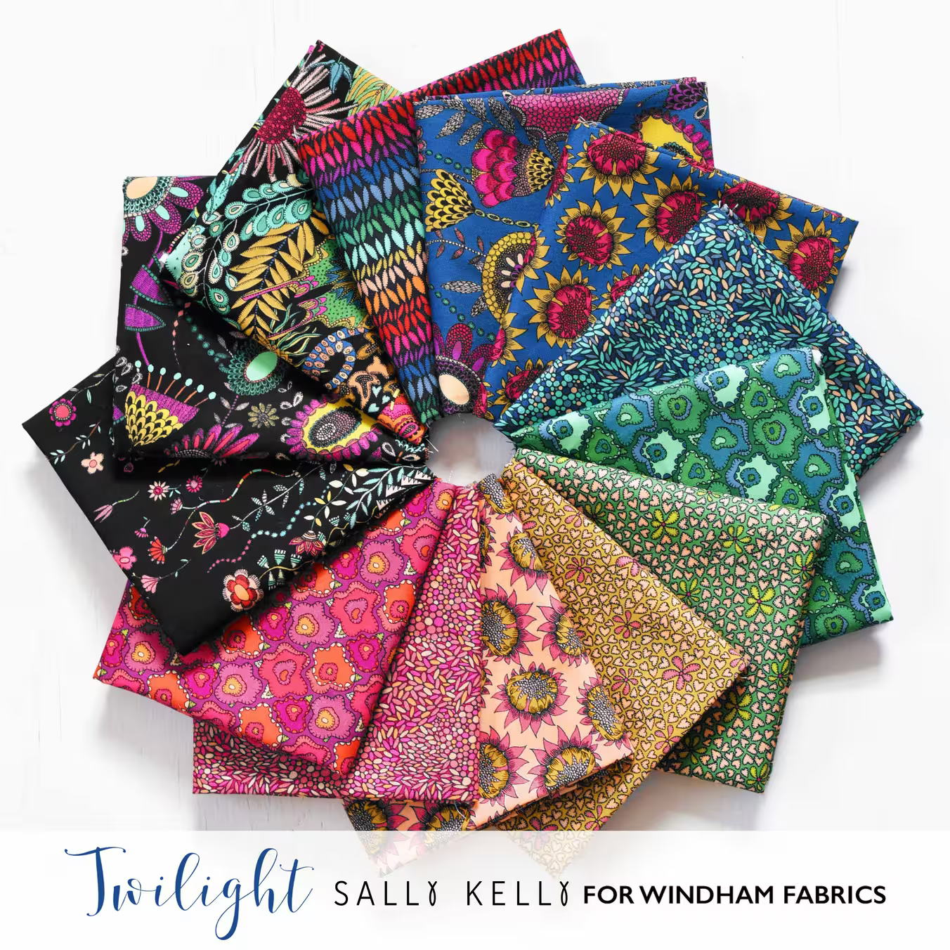 Twilight fabric collection by Sally Kelly