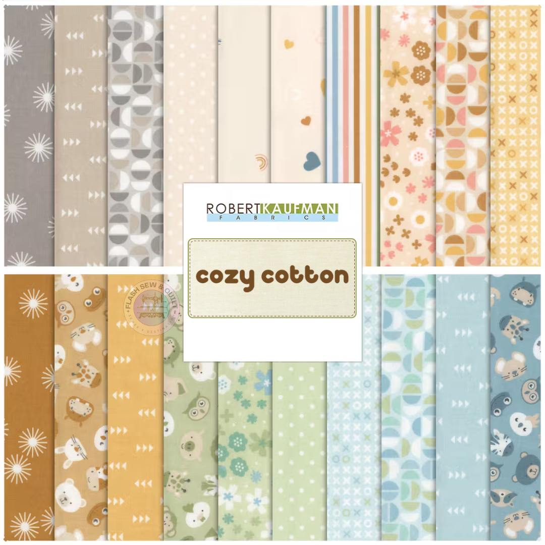 Cozy Cotton Flannel fabric collection by Robert Kaufman