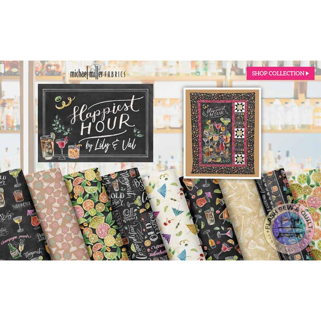 Happiest Hour fabric collection by Lily & Val for Michael Miller fabrics