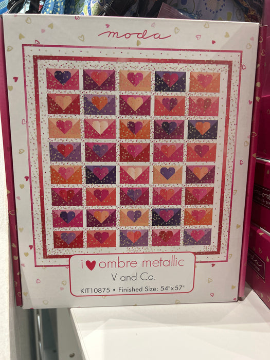 I ❤️ ombre metallic quilt kit