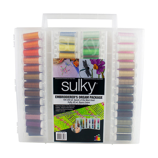 Sulky's Slimline Thread Storage Box - 40 Wt. Rayon Embroiderer's Dream Collection