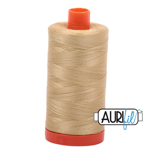 Very Light Brass 50wt thread by Aurifil 1300 meters