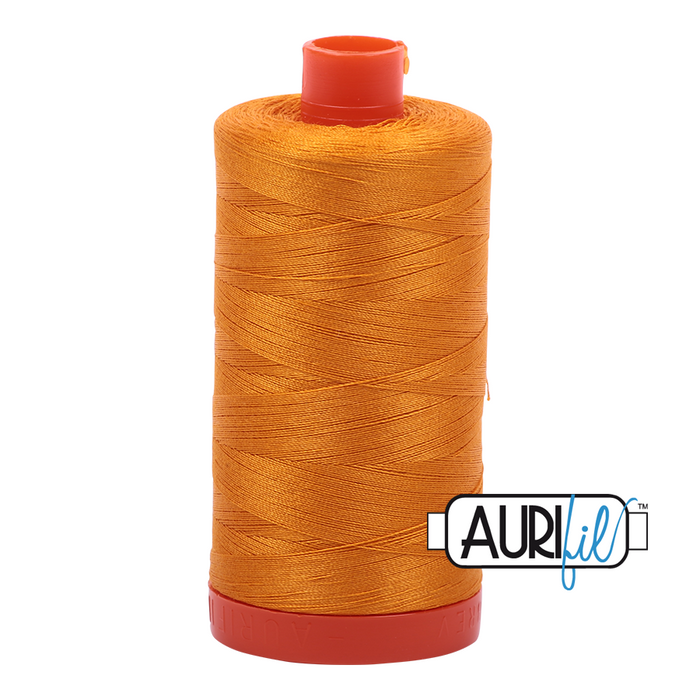 Yellow Orange 50wt thread by Aurifil 1300 meters