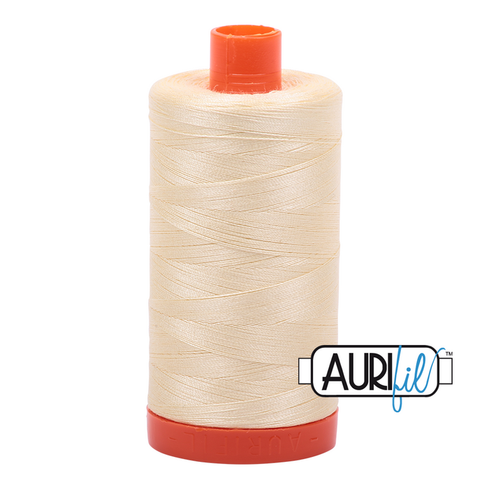 Aurifil Thread 50wt Light Lemon 2110 (1300 meters)