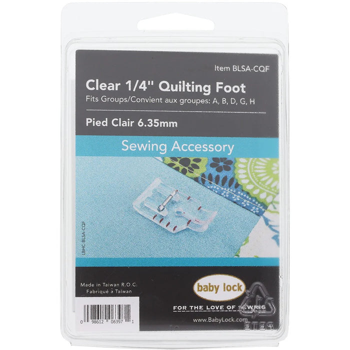 Baby Lock Clear 1/4" Quilting Foot - BLSA-CQF