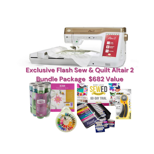 Baby Lock Altair 2 embroidery and sewing machine with exclusive bundle package