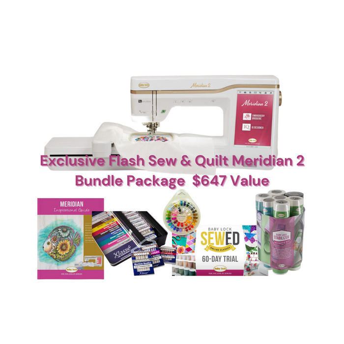 Baby Lock Meridian 2 Embroidery Machine w/ Bundle