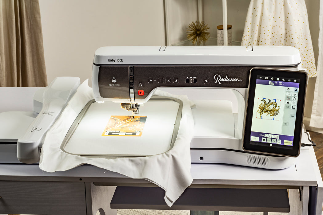 Baby Lock Radiance Embroidery, Sewing, and Quilting Machine projector overall