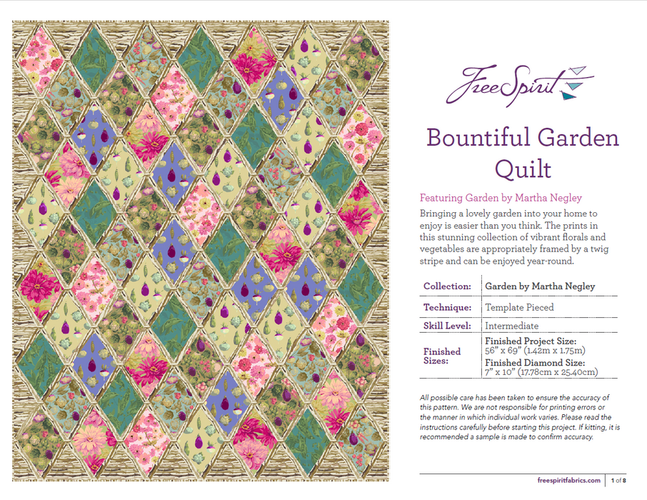 Martha Negley - Bountiful Garden Quilt - FREE QUILT PATTERN