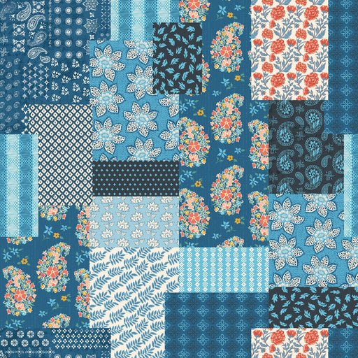 Cadence Patchwork Indigo 11919 12 by Crystal Manning for Moda Fabric