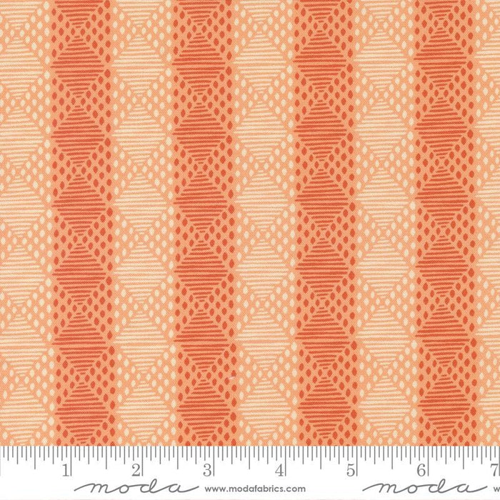 Cadence Stripes Peach Blossom 11915 12 by Crystal Manning for Moda Fabric