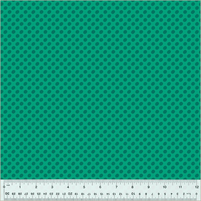 Dot to Dot Deep Mint fabric by Heather Givans