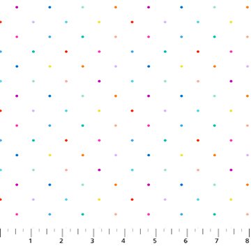 Dovetail Ditsy Dots in White Multi - FIGO Fabrics 92026-10