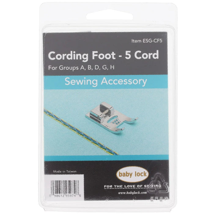 Baby Lock Cording Foot 5 Cord - ESG-CF5