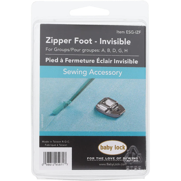 Baby Lock Zipper Foot Invisible - ESG-IZF