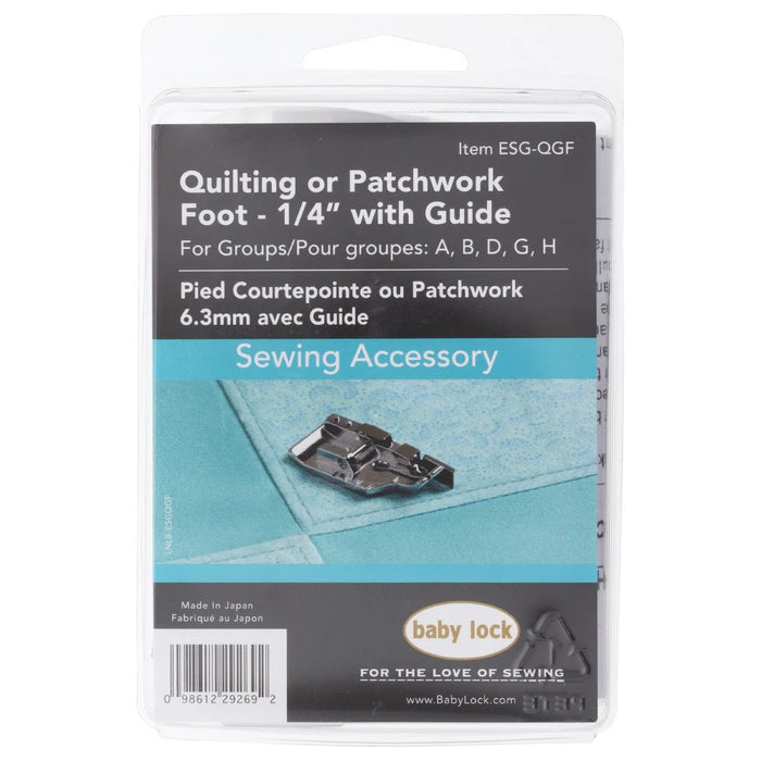 Baby Lock Quilting Foot with Guide, 1/4" - ESG-QGF