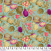 Garden Veggies Aqua PWMN028.AQUA Garden by Martha Negley for FreeSpirit Fabrics