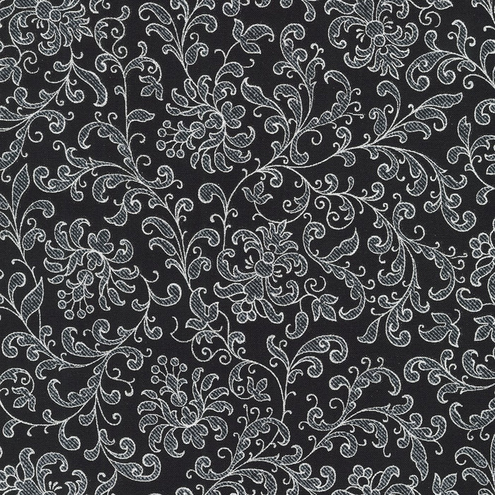 Joli Bijou Onyx Lace with Metallic by Robert Kaufman - 21824-181