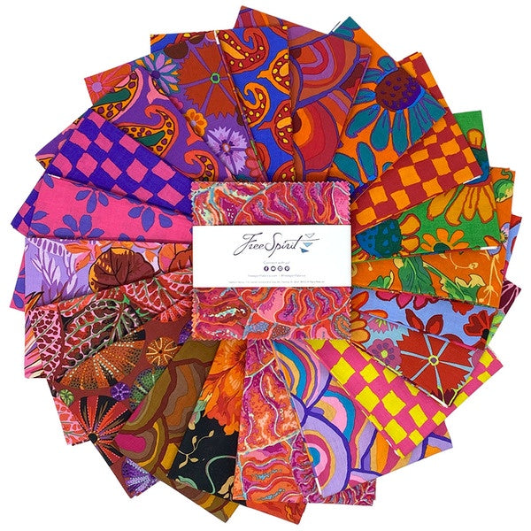 Kaffe Fassett Hot 5" Charm Pack 42pcs - August 2024