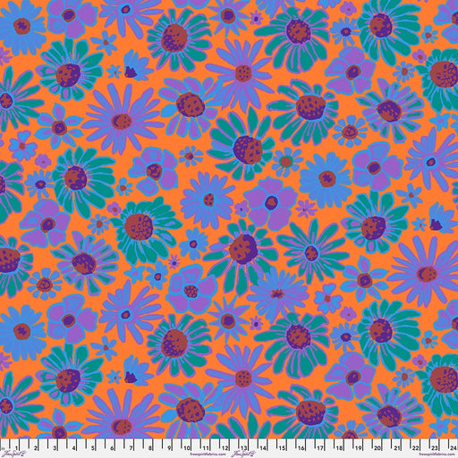 Kaffe Fassett August 2024 fabric Bloomers Orange