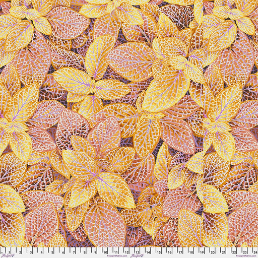 Kaffe Fassett August 2024 fabric Fittonia Gold