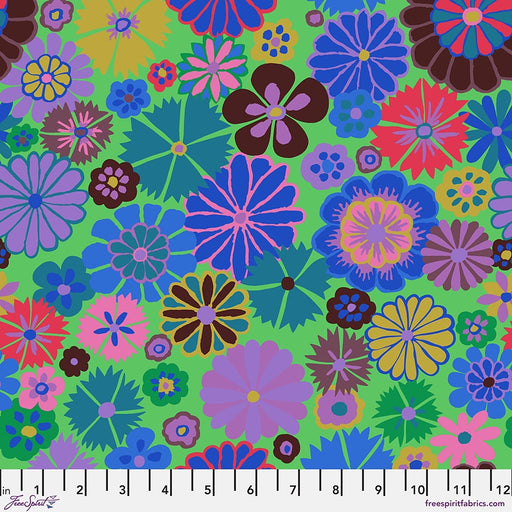 Kaffe Fassett August 2024 fabric Folk Flower Blue