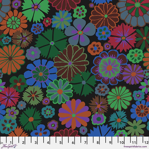 Kaffe Fassett August 2024 fabric Folk Flower Dark