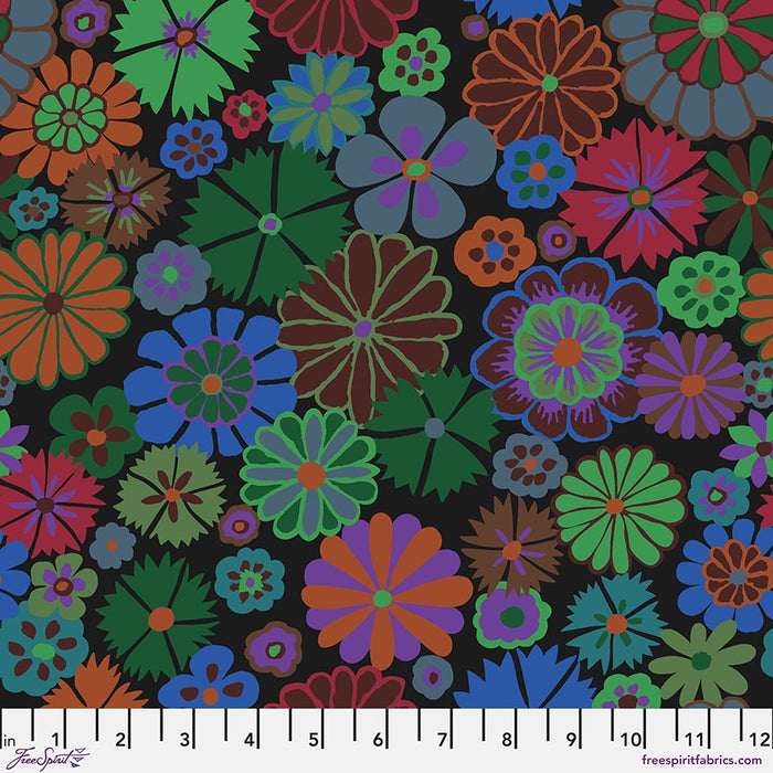 Kaffe Fassett August 2024 fabric Folk Flower Dark