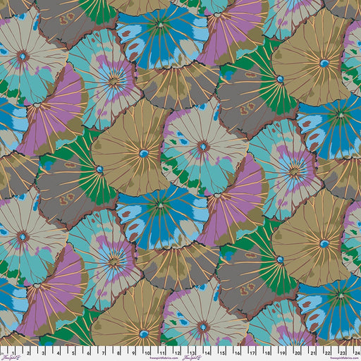 Kaffe Fassett August 2024 fabric Lotus Leaf Grey