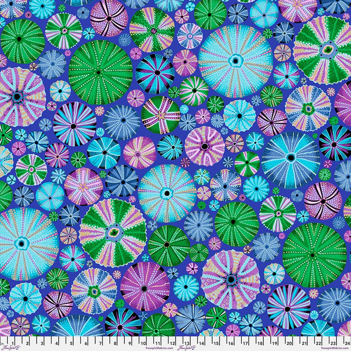 Kaffe Fassett August 2024 fabric Urchin Blue