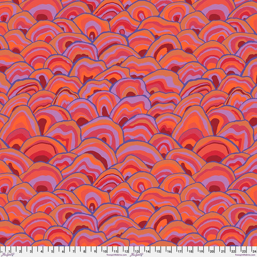 Kaffe Fassett August 2024 fabric Wobble Red