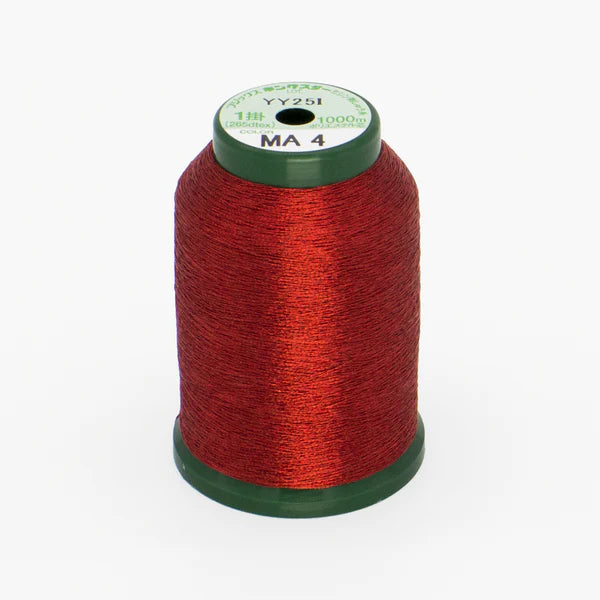 KingStar Metallic Thread Red MA4 1000m