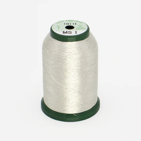 KingStar Metallic Thread Silver MS1 1000m