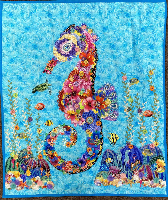 Ebba Seahorse Collage Pattern by Laura Heine