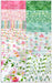 Sweet Surrender layer cake precut fabrics from Northcott in floral patterns laid out