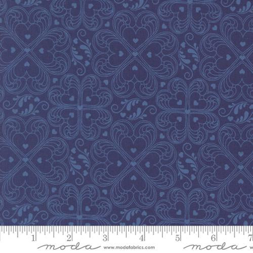 Legendary Love Valentine Damask Hearts Navy 45054 12