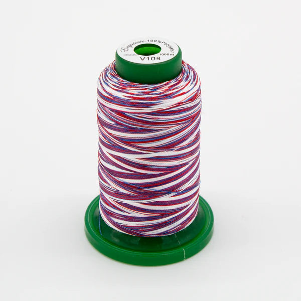 Exquisite Medley Variegated Thread - Patriotic 1000M V106