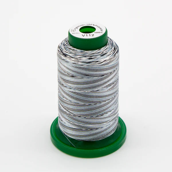 Exquisite Medley Variegated Thread - Salt'n Pepper 1000M V112