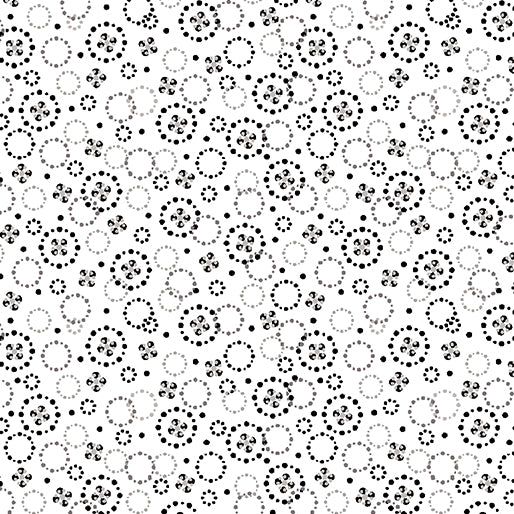 Midnight Rhapsody Ditzy Dots White/Gray #14074-09