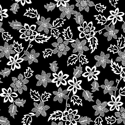 Midnight Rhapsody Dotted Blossoms Black #14077-12