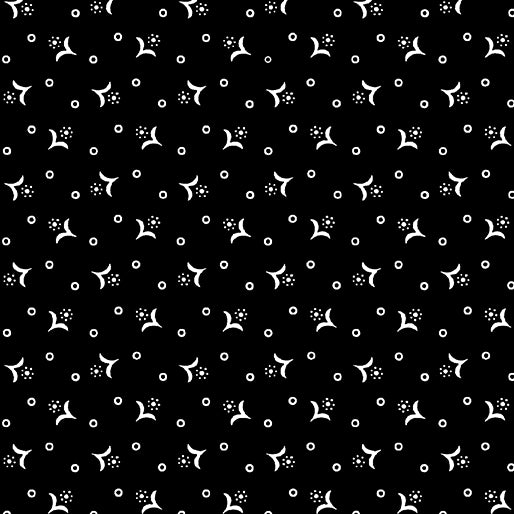 Midnight Rhapsody Tiny Calico Flowers Black/White #14078-12