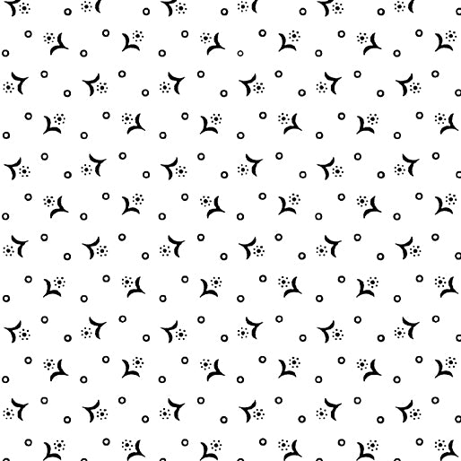 Midnight Rhapsody Tiny Calico Flowers White/Black #14078-09