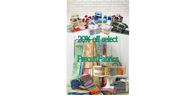 Discounted precut fabric bundles available at Flash Sew and Quilt website with Free shipping