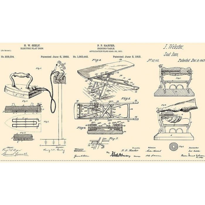 Press On Pressed Patents Panel Parchment