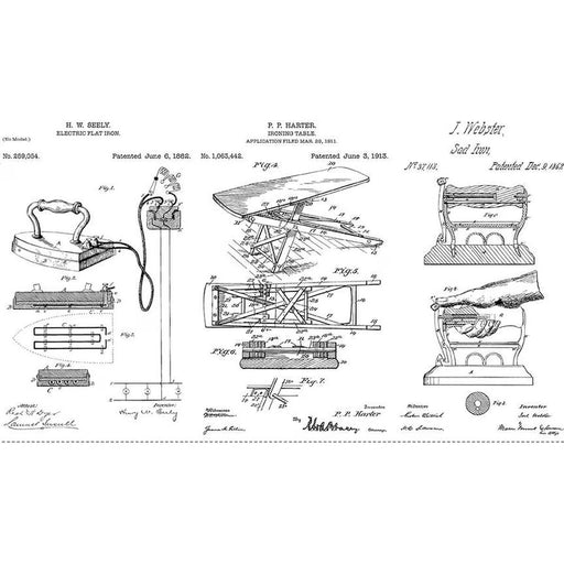 Press On Pressed Patents Panel White