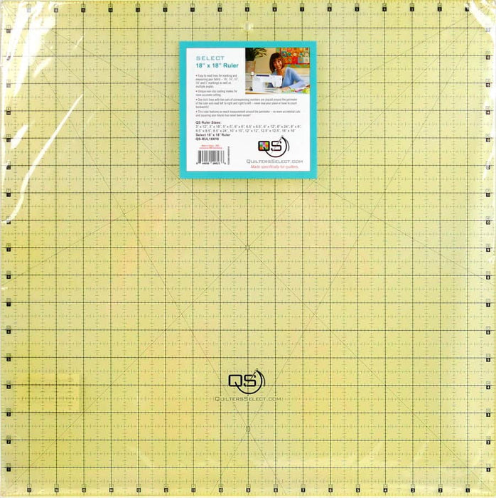 Quilters Select Non-Slip Ruler 18" x 18"